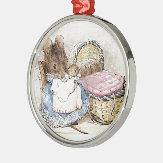 Beatrix Potter, Hunca Munca, Moeder Muis Metalen Ornament (Links)