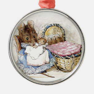 Beatrix Potter, Hunca Munca, moeder muis Metalen Ornament