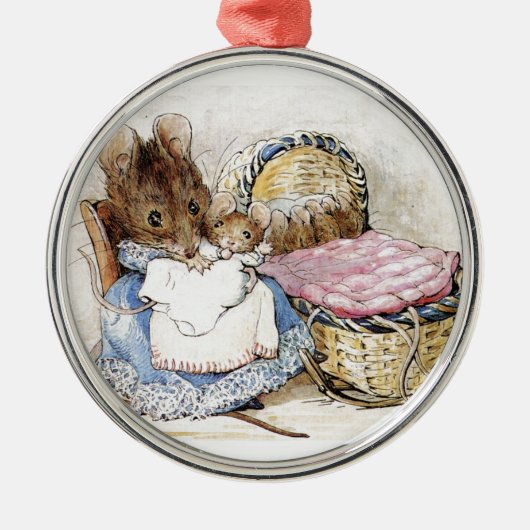 Beatrix Potter, Hunca Munca, Moeder Muis Metalen Ornament (Voorkant)