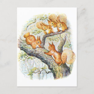 Beatrix Potter illustratie Nutkin + Eekhoorns Briefkaart