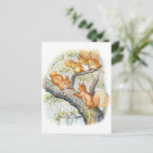 Beatrix Potter illustratie Nutkin + Eekhoorns Briefkaart (Staand voorkant)