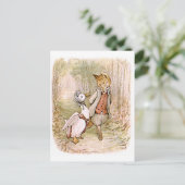 Beatrix Potter, Jemima Puddle Duck, meneer Tod Briefkaart (Staand voorkant)