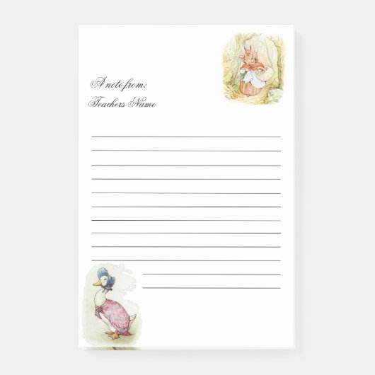 Beatrix Potter, Jemima Puddle Duck Mrs. Rabbit Post-it® Notes (Voorkant)