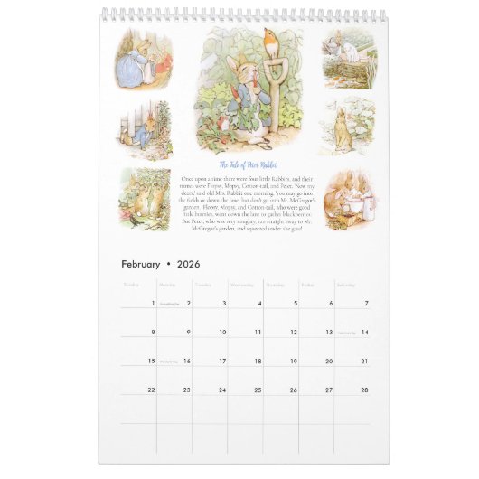 Beatrix Potter Kalender (Feb 2026)