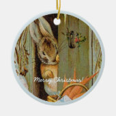 Beatrix Potter Kerstgroeten Keramisch Ornament (Voorkant)