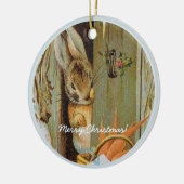 Beatrix Potter Kerstgroeten Keramisch Ornament (Links)