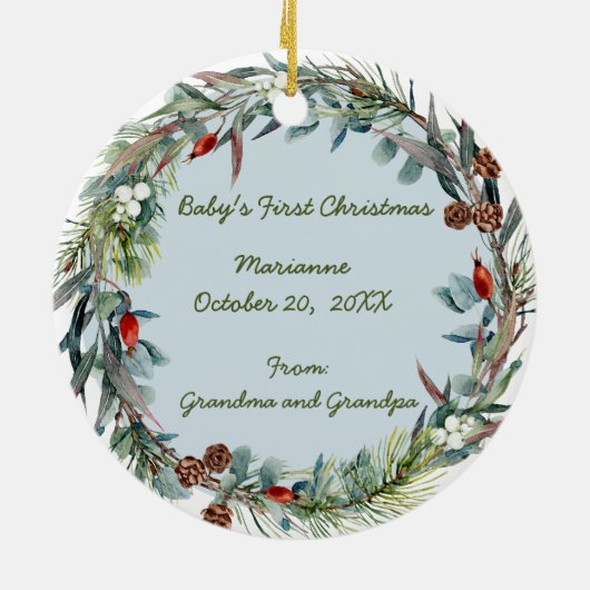  Beatrix Potter Kerstgroeten Keramisch Ornament (Achterkant)