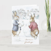  Beatrix Potter Kerstgroeten Vakantie Feestdagen Kaart (Voorkant)