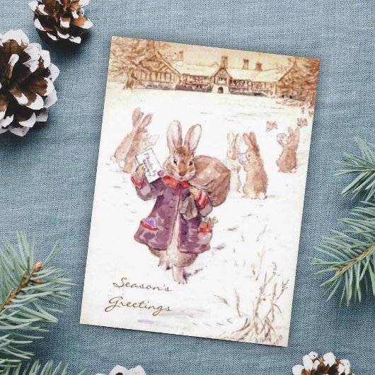 Beatrix Potter Kerstgroeten Vakantie Feestdagen Kaart
