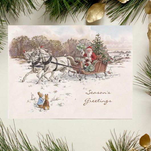 Beatrix Potter Kerstgroeten Vakantie Kaart