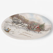  Beatrix Potter Kerstgroeten Vakantie Papieren Bordje (Gekanteld)