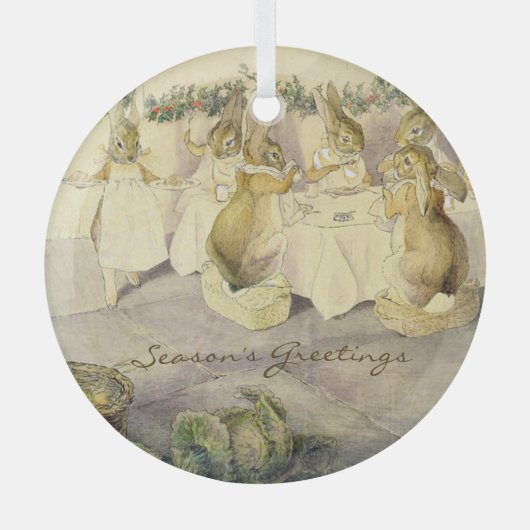 Beatrix Potter Kerstvakantie Glas Ornament (Voorkant)