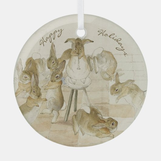  Beatrix Potter Kerstvakantie Glas Ornament (Voorkant)