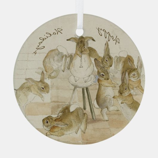  Beatrix Potter Kerstvakantie Glas Ornament (Achterkant)