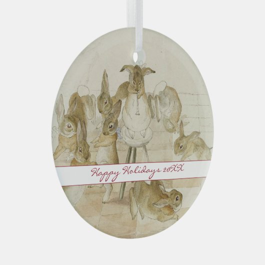  Beatrix Potter Kerstvakantie Glas Ornament (Voorkant Rechts)