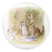 Beatrix Potter, Kitten en Eenden, Keramische Knop (Voorkant)