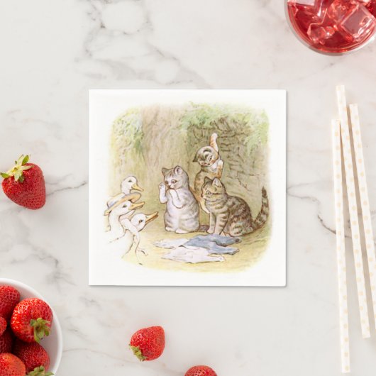 Beatrix Potter, Kittens, Eenden, Aangepast Servetten (Insitu)