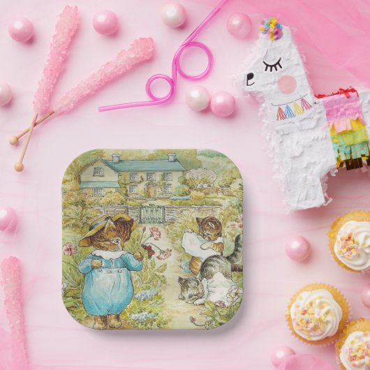 Beatrix Potter Kittens Papieren Borden Papieren Bordje (Feest)