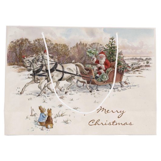 Beatrix Potter Konijn en Kerstmis Groot Cadeauzakje (Achterkant)