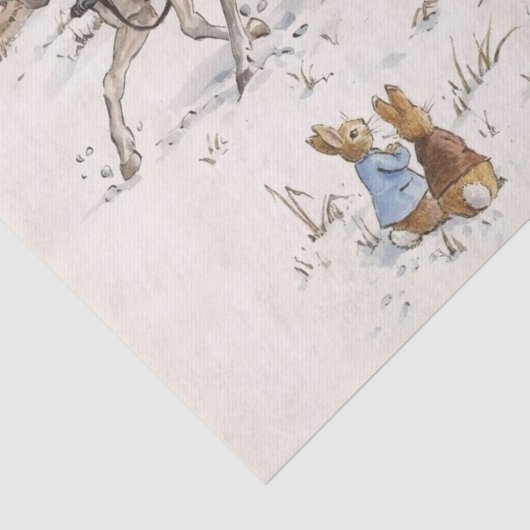  Beatrix Potter Konijn en Kerstmis Tissuepapier (Detail)