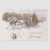  Beatrix Potter Konijn en Kerstmis Tissuepapier (Voorkant)