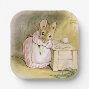 Beatrix Potter Lady Papier Borden Papieren Bordje