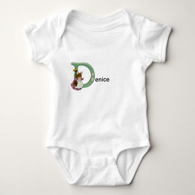 Beatrix Potter Letter D Toddler & Baby Name Shirt (Voorkant)