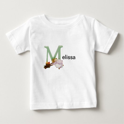 Beatrix Potter Letter M Toddler & Baby Name Shirt (Voorkant)