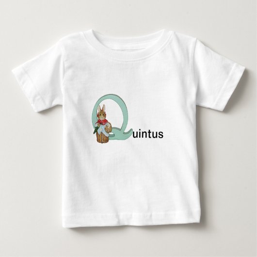 Beatrix Potter Letter Q Toddler of Baby Name Shirt (Voorkant)