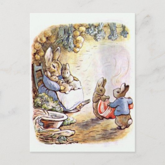Beatrix Potter mama en Twins uit Benjamin Bunny Briefkaart (Voorkant)