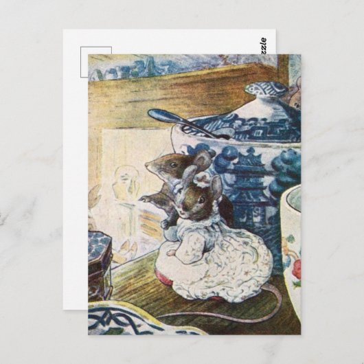  Beatrix Potter Mice Tailor van Gloucester Briefkaart (Voorkant / Achterkant)