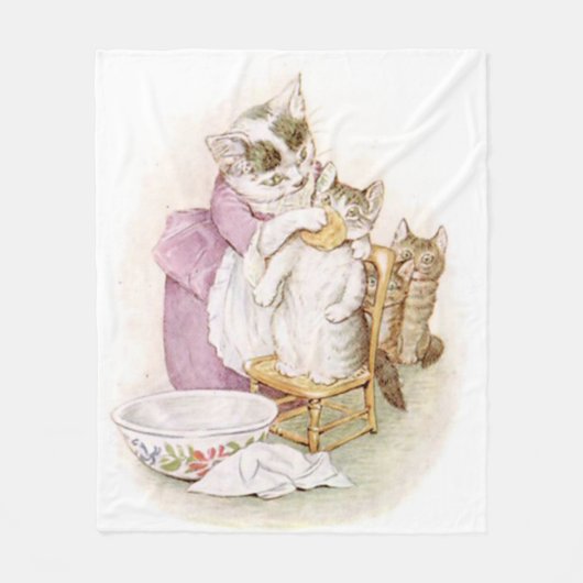 Beatrix Potter Moeder Cat Tom Kitten Fleece Deken (Voorkant)