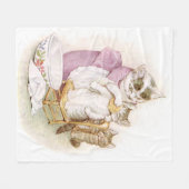 Beatrix Potter Moeder Cat Tom Kitten Fleece Deken (Voorkant (Horizontaal))