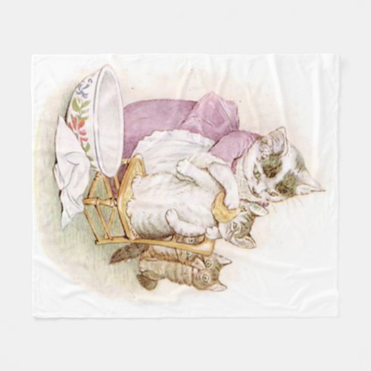  Beatrix Potter Moeder Cat Tom Kitten Fleece Deken (Voorkant (Horizontaal))