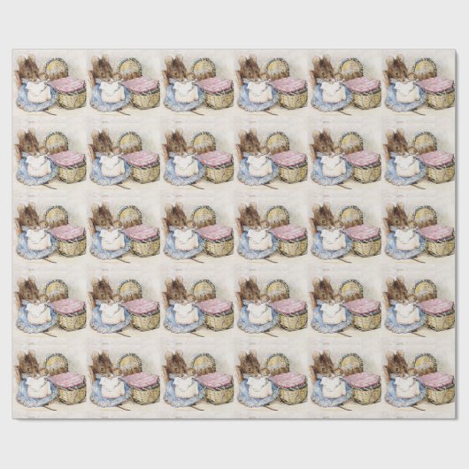 Beatrix Potter, Moeder Muis, Baby Muizen Wieg Cadeaupapier (Vlak)