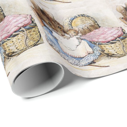 Beatrix Potter, Moeder Muis, Baby Muizen Wieg Cadeaupapier (Rol Hoek)