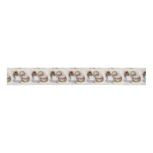 Beatrix Potter, Moeder Muis, Baby's, Op Maat Grosgrain Lint (Voorkant)