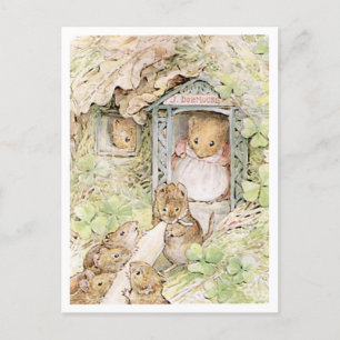 Beatrix Potter Moeder Muis en Kinderen Briefkaart
