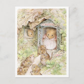 Beatrix Potter Moeder Muis en Kinderen Briefkaart (Voorkant)