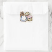 Beatrix Potter, Moeder Muis, Hunca Munca, Op Maat Vierkante Sticker (Tas)