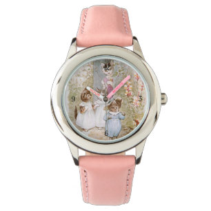 Beatrix Potter Moederkat Kittens Vintage Horloge