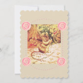 Beatrix potter muis schattig  naaien roze kaart (Voorkant)