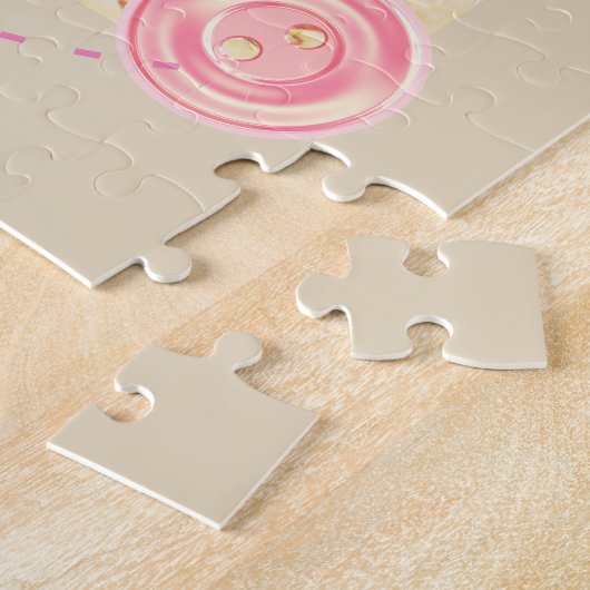 Beatrix potter muis schattig  naaien roze legpuzzel (Zijkant)