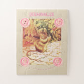 Beatrix potter muis schattig  naaien roze legpuzzel (Verticaal)