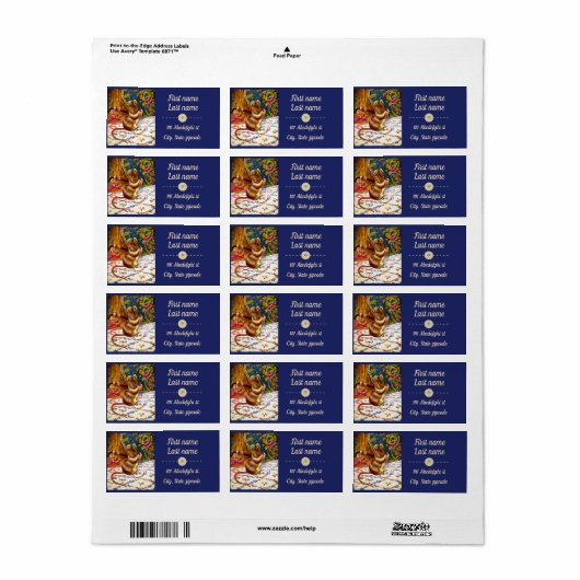 Beatrix potter muis schattige naai etiket (Full Sheet)