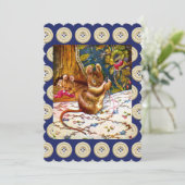 Beatrix potter muis schattige  naai kaart (Staand voorkant)