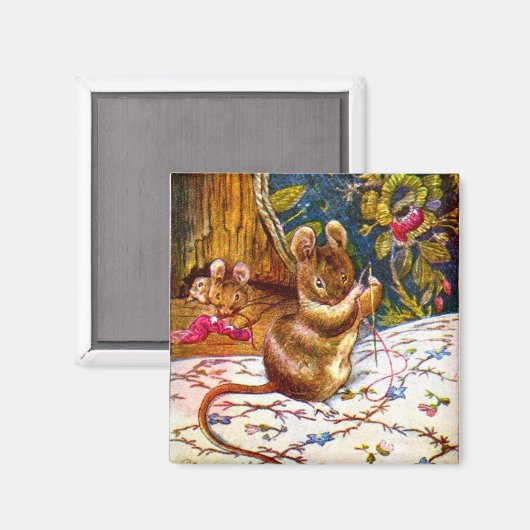 Beatrix potter muis schattige  naai magneet (Voorkant / Achterkant)