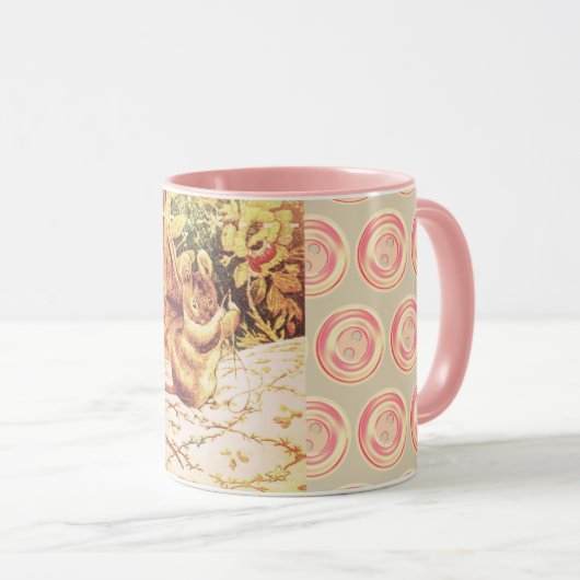 Beatrix potter muis schattige naai mok (Voorkant rechts)