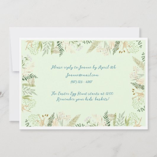 Beatrix Potter Peter de Konijn Paasbrunch Kaart (Achterkant)