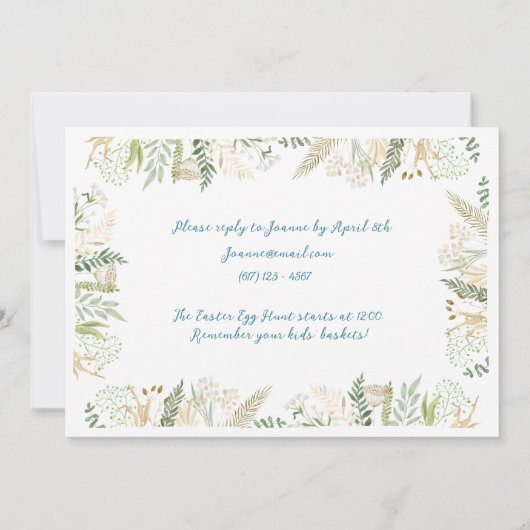 Beatrix Potter Peter de Konijn Paasbrunch Kaart (Achterkant)